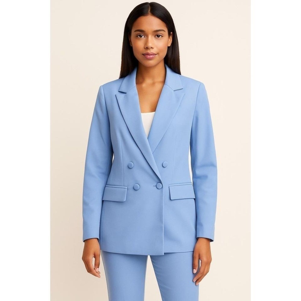 Forever 21 Blue Double Breasted Blazer Jacket S Womenswear NWT